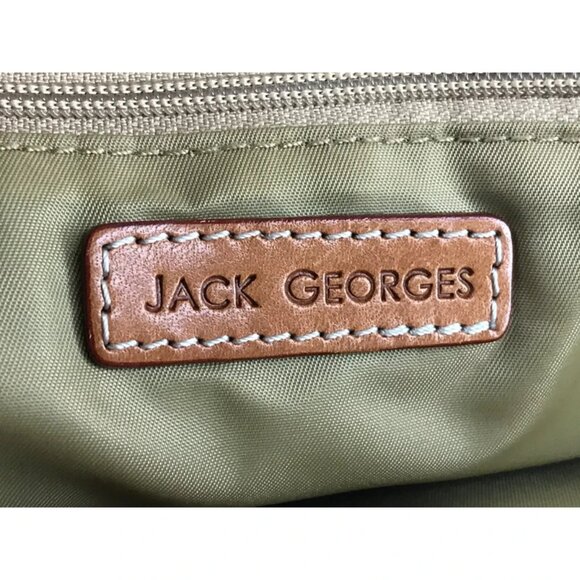 Jack Georges Womens Beige Brown Handle Shoulder Strap Tote‎ Bag Size M - Picture 9 of 9